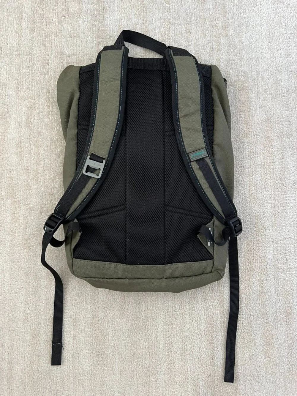 Timbuk2 Moby Laptop Backpack Olive Green Canvas Commuter Daypack School
